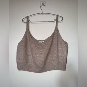 Reformation Brown Fitted Crop Camisole